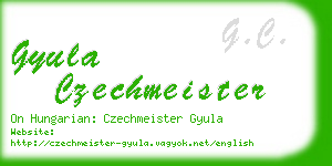 gyula czechmeister business card